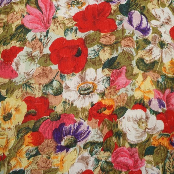 Vintage 40s Silk Floral Blouse - Picture 7 of 10
